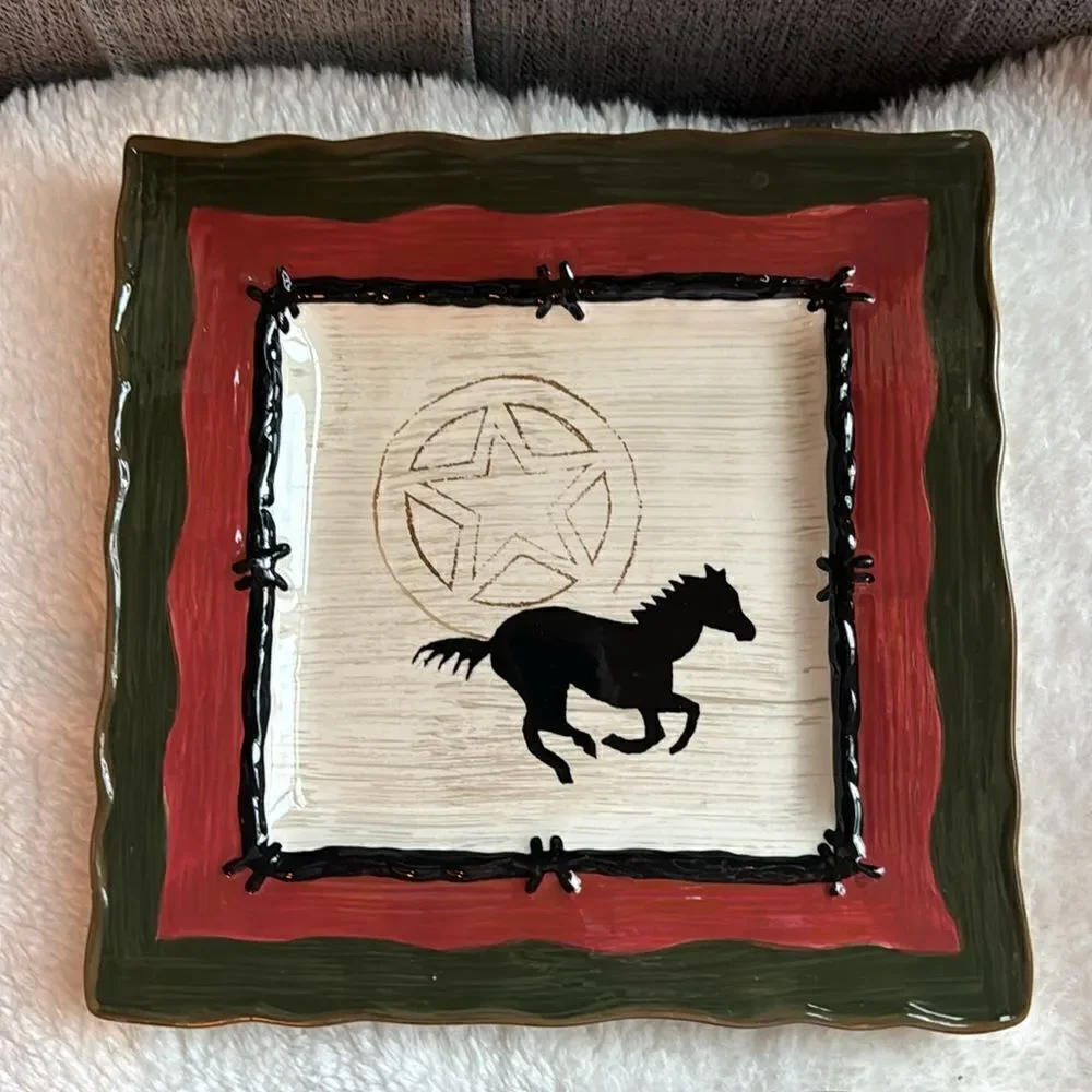 Sonoma Happy Trails 8” Square Set of 2 Salad Plates